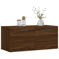 Thumbnail for Wandschrank Braun Eichen-Optik 80x36,5x35 cm Holzwerkstoff