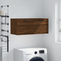 Thumbnail for Wandschrank Braun Eichen-Optik 80x36,5x35 cm Holzwerkstoff