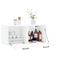 Thumbnail for Wandschrank Weiß 80x36,5x35 cm Holzwerkstoff