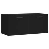 Thumbnail for Wandschrank Schwarz 80x36,5x35 cm Holzwerkstoff