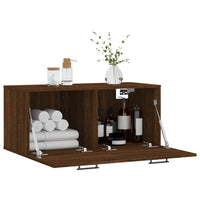 Thumbnail for Wandschrank Braun Eichen-Optik 80x36,5x35 cm Holzwerkstoff