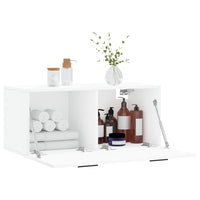 Thumbnail for Wandschrank Weiß 80x36,5x35 cm Holzwerkstoff