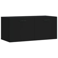 Thumbnail for Wandschrank Schwarz 80x36,5x35 cm Holzwerkstoff
