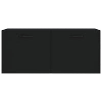 Thumbnail for Wandschrank Schwarz 80x36,5x35 cm Holzwerkstoff