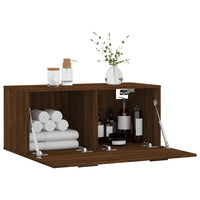 Thumbnail for Wandschrank Braun Eichen-Optik 80x36,5x35 cm Holzwerkstoff