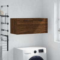 Thumbnail for Wandschrank Braun Eichen-Optik 80x36,5x35 cm Holzwerkstoff