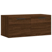 Thumbnail for Wandschrank Braun Eichen-Optik 80x36,5x35 cm Holzwerkstoff