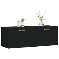 Thumbnail for Wandschrank Schwarz 100x36,5x35 cm Holzwerkstoff
