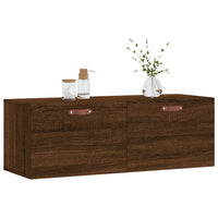 Thumbnail for Wandschrank Braun Eichen-Optik 100x36,5x35 cm Holzwerkstoff