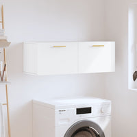 Thumbnail for Wandschrank Weiß 100x36,5x35 cm Holzwerkstoff