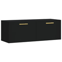 Thumbnail for Wandschrank Schwarz 100x36,5x35 cm Holzwerkstoff