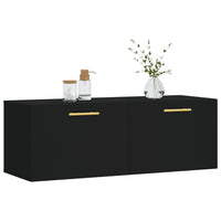 Thumbnail for Wandschrank Schwarz 100x36,5x35 cm Holzwerkstoff