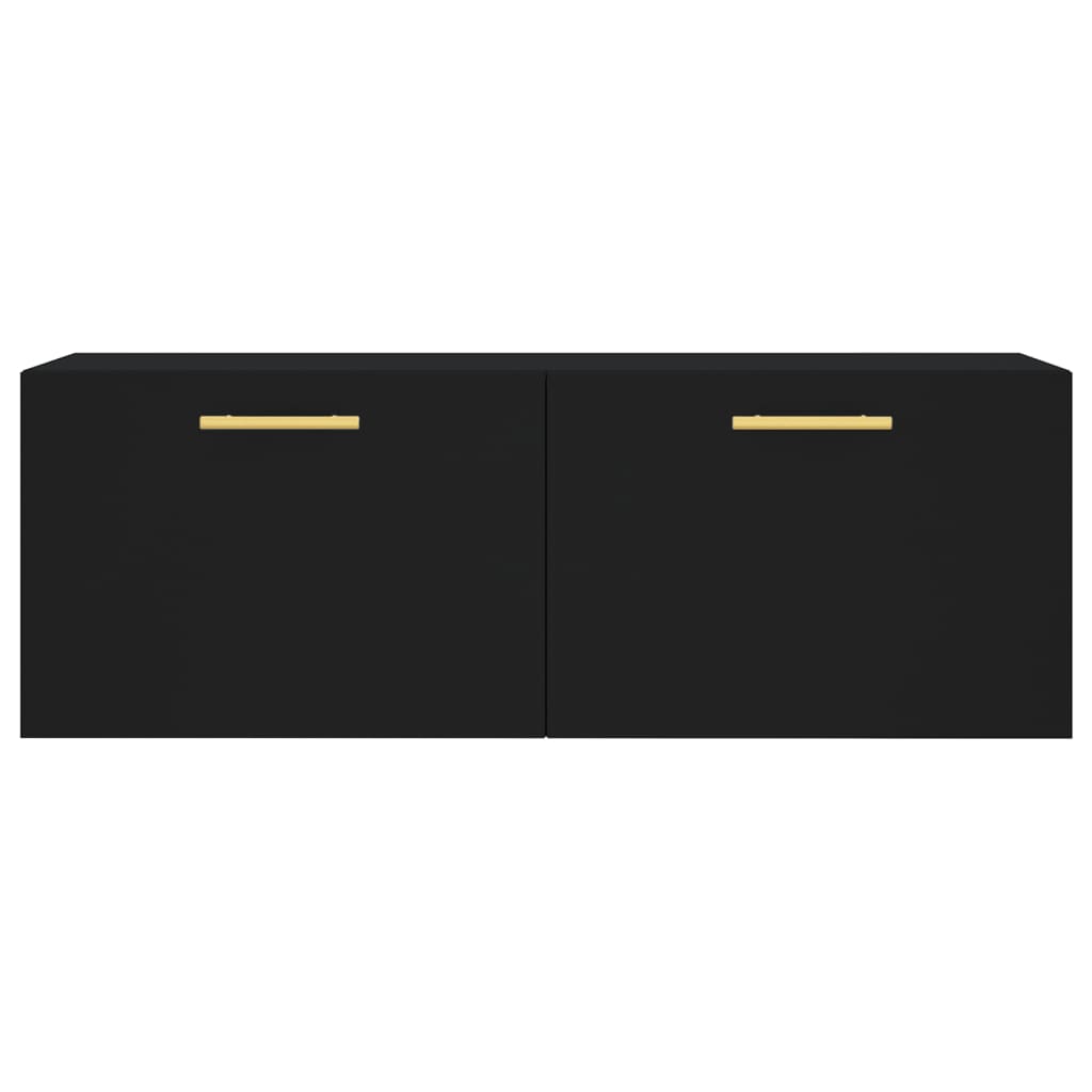 Wandschrank Schwarz 100x36,5x35 cm Holzwerkstoff