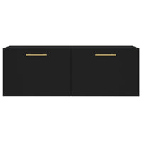 Thumbnail for Wandschrank Schwarz 100x36,5x35 cm Holzwerkstoff