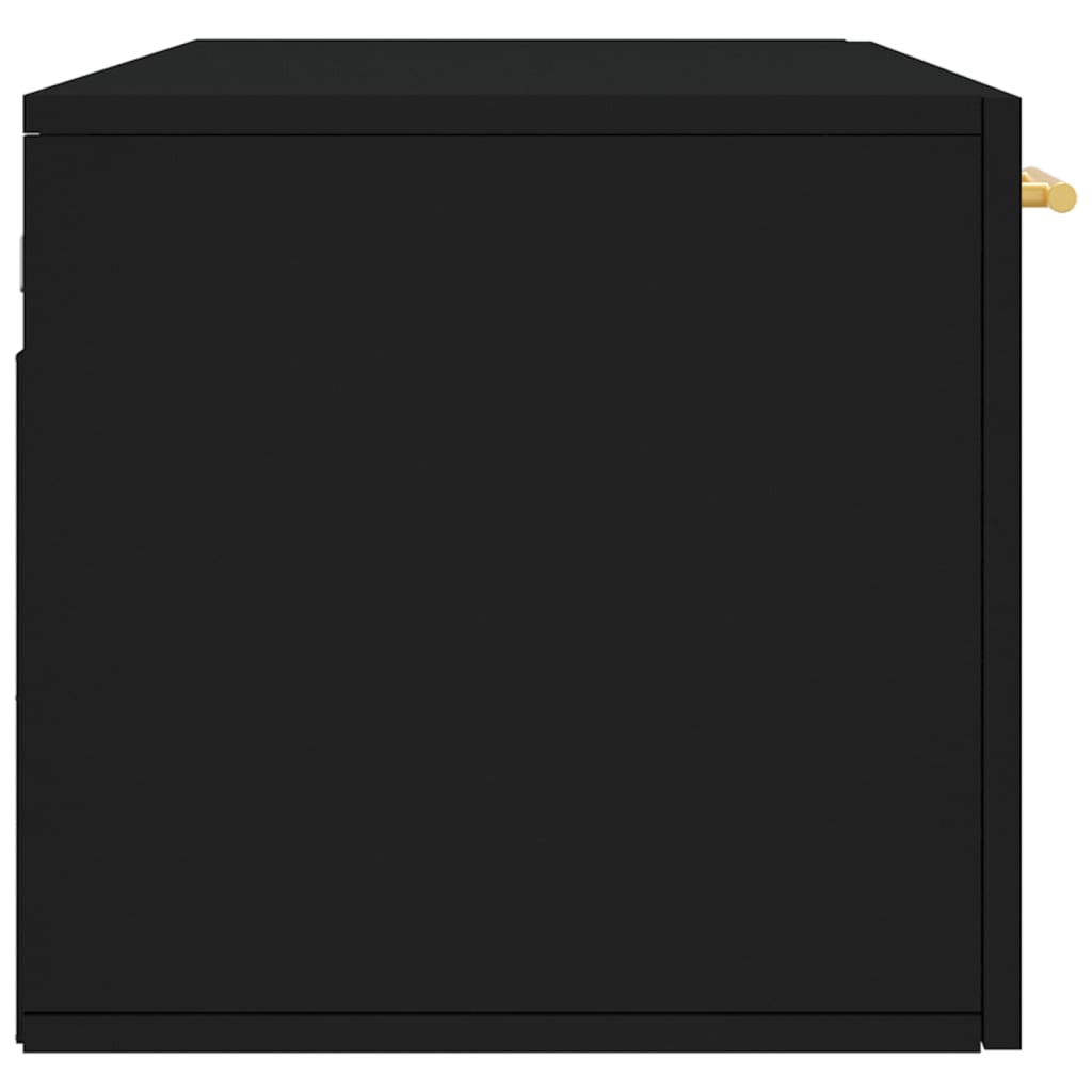 Wandschrank Schwarz 100x36,5x35 cm Holzwerkstoff