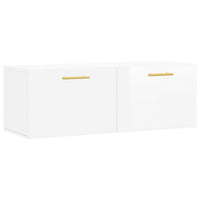 Thumbnail for Wandschrank Hochglanz-Weiß 100x36,5x35 cm Holzwerkstoff