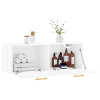 Thumbnail for Wandschrank Hochglanz-Weiß 100x36,5x35 cm Holzwerkstoff
