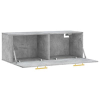 Thumbnail for Wandschrank Betongrau 100x36,5x35 cm Holzwerkstoff
