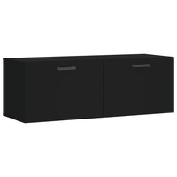 Thumbnail for Wandschrank Schwarz 100x36,5x35 cm Holzwerkstoff