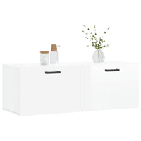 Thumbnail for Wandschrank Hochglanz-Weiß 100x36,5x35 cm Holzwerkstoff