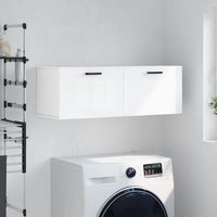 Thumbnail for Wandschrank Hochglanz-Weiß 100x36,5x35 cm Holzwerkstoff