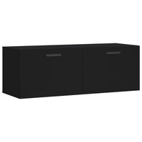 Thumbnail for Wandschrank Schwarz 100x36,5x35 cm Holzwerkstoff