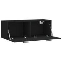 Thumbnail for Wandschrank Schwarz 100x36,5x35 cm Holzwerkstoff