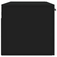 Thumbnail for Wandschrank Schwarz 100x36,5x35 cm Holzwerkstoff