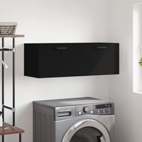 Thumbnail for Wandschrank Schwarz 100x36,5x35 cm Holzwerkstoff