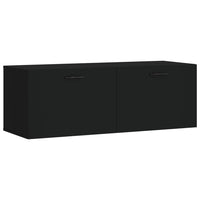 Thumbnail for Wandschrank Schwarz 100x36,5x35 cm Holzwerkstoff