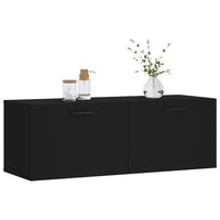 Thumbnail for Wandschrank Schwarz 100x36,5x35 cm Holzwerkstoff