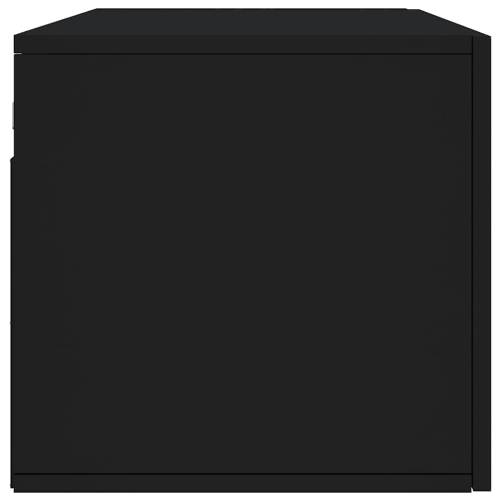 Wandschrank Schwarz 100x36,5x35 cm Holzwerkstoff