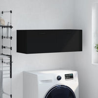 Thumbnail for Wandschrank Schwarz 100x36,5x35 cm Holzwerkstoff