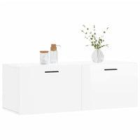 Thumbnail for Wandschrank Hochglanz-Weiß 100x36,5x35 cm Holzwerkstoff