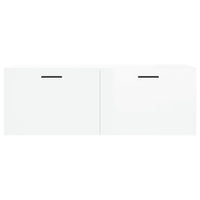 Thumbnail for Wandschrank Hochglanz-Weiß 100x36,5x35 cm Holzwerkstoff