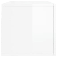 Thumbnail for Wandschrank Hochglanz-Weiß 100x36,5x35 cm Holzwerkstoff