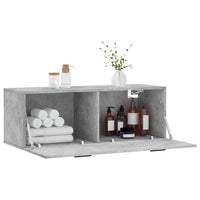 Thumbnail for Wandschrank Betongrau 100x36,5x35 cm Holzwerkstoff