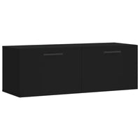 Thumbnail for Wandschrank Schwarz 100x36,5x35 cm Holzwerkstoff