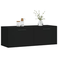 Thumbnail for Wandschrank Schwarz 100x36,5x35 cm Holzwerkstoff