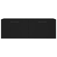 Thumbnail for Wandschrank Schwarz 100x36,5x35 cm Holzwerkstoff