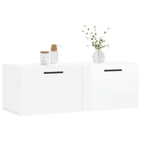 Thumbnail for Wandschrank Hochglanz-Weiß 100x36,5x35 cm Holzwerkstoff