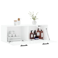 Thumbnail for Wandschrank Hochglanz-Weiß 100x36,5x35 cm Holzwerkstoff