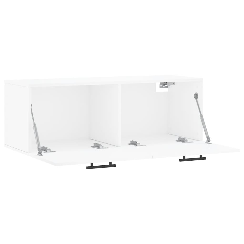 Wandschrank Hochglanz-Weiß 100x36,5x35 cm Holzwerkstoff