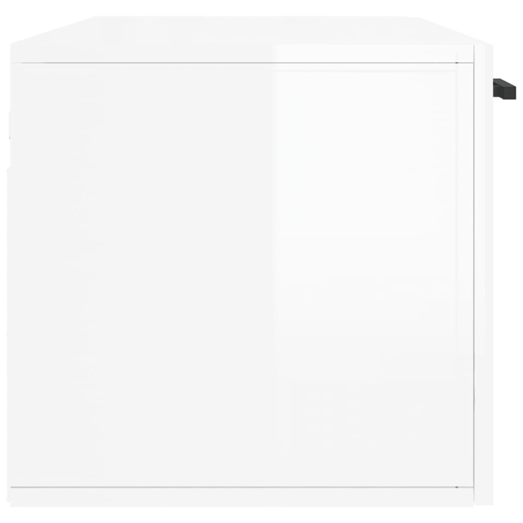 Wandschrank Hochglanz-Weiß 100x36,5x35 cm Holzwerkstoff