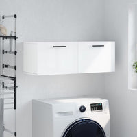 Thumbnail for Wandschrank Hochglanz-Weiß 100x36,5x35 cm Holzwerkstoff