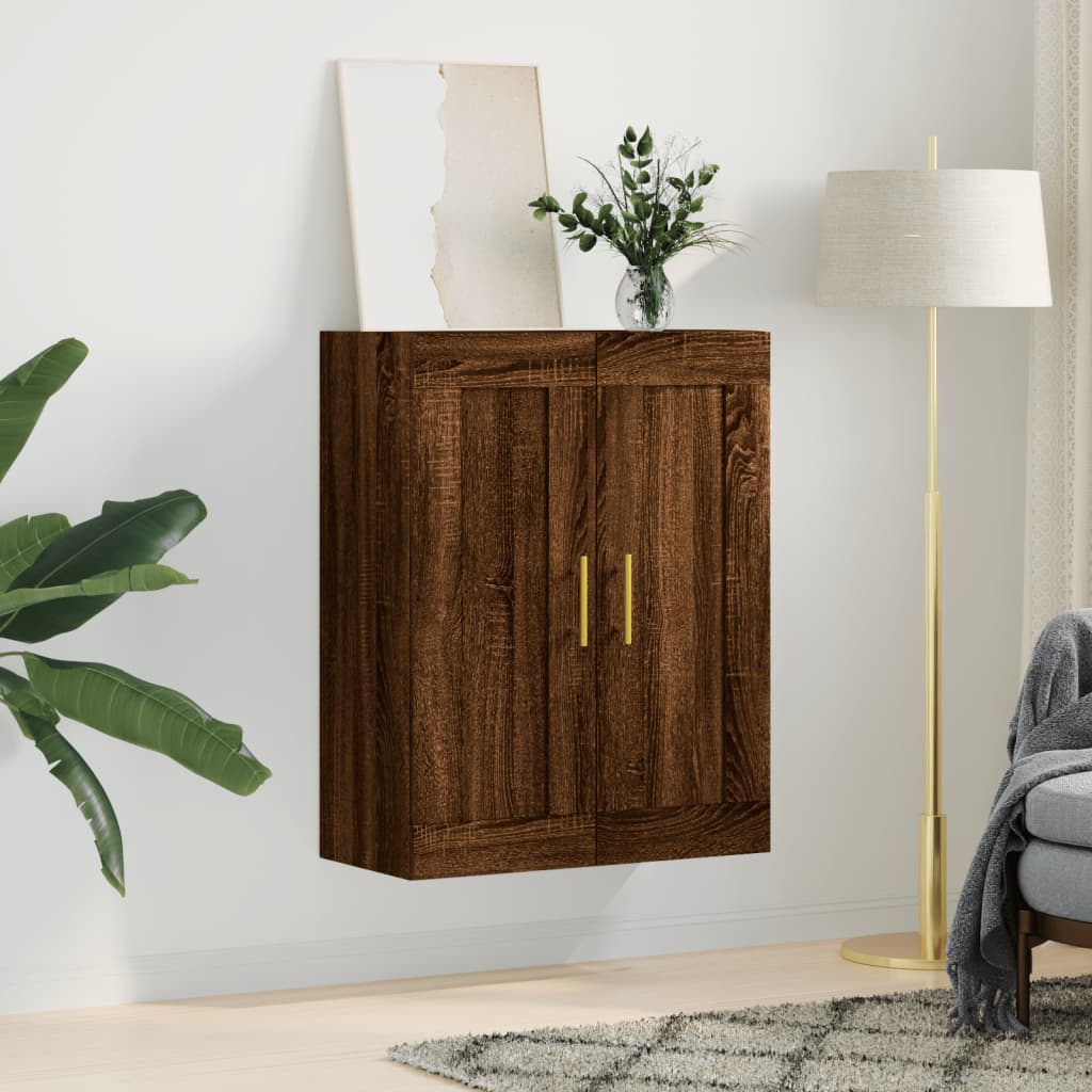 Wandschrank Braun Eichen-Optik 69,5x34x90 cm Holzwerkstoff