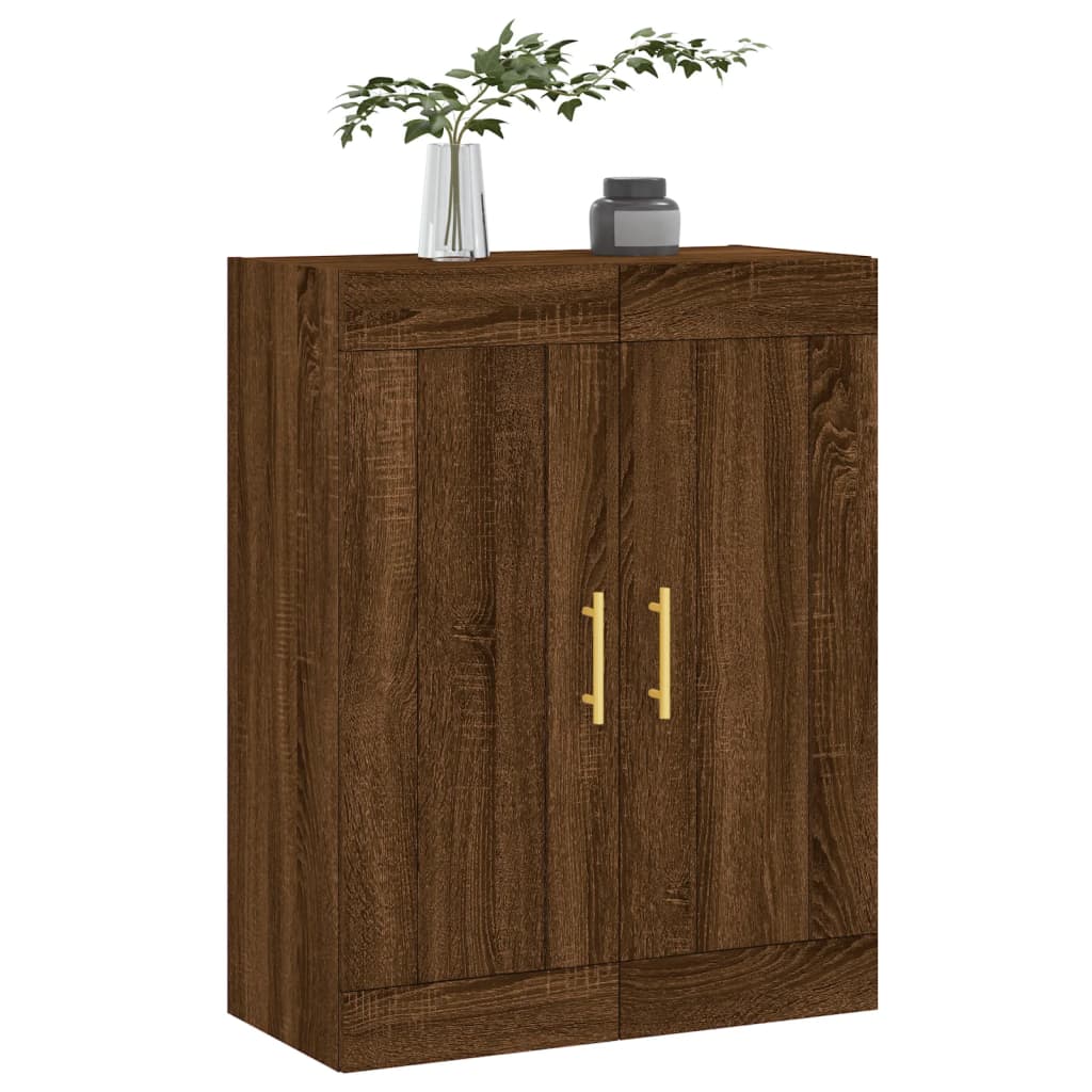 Wandschrank Braun Eichen-Optik 69,5x34x90 cm Holzwerkstoff