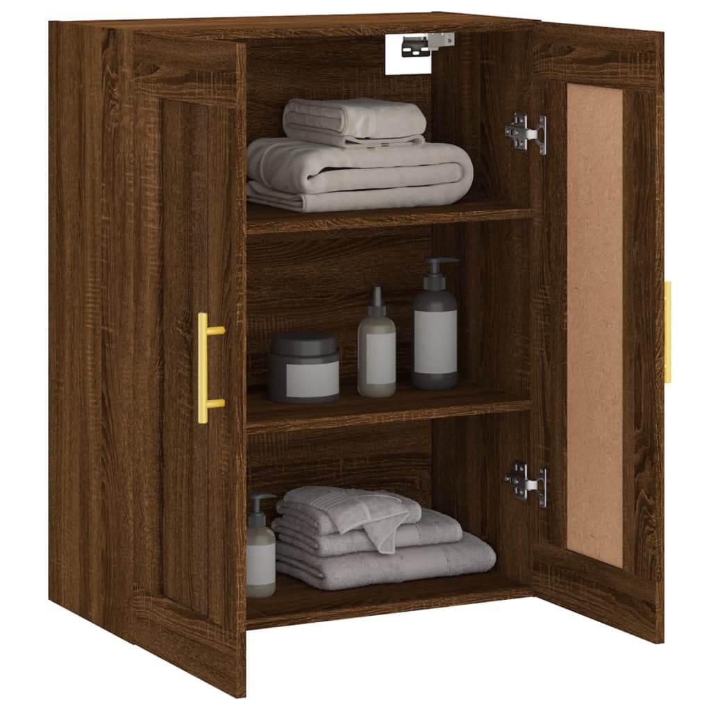 Wandschrank Braun Eichen-Optik 69,5x34x90 cm Holzwerkstoff