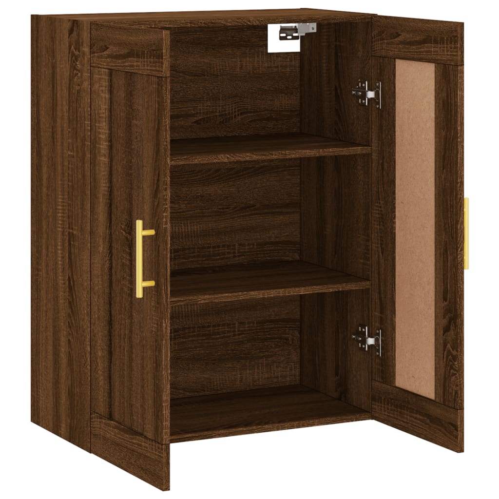 Wandschrank Braun Eichen-Optik 69,5x34x90 cm Holzwerkstoff