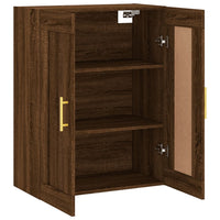 Thumbnail for Wandschrank Braun Eichen-Optik 69,5x34x90 cm Holzwerkstoff